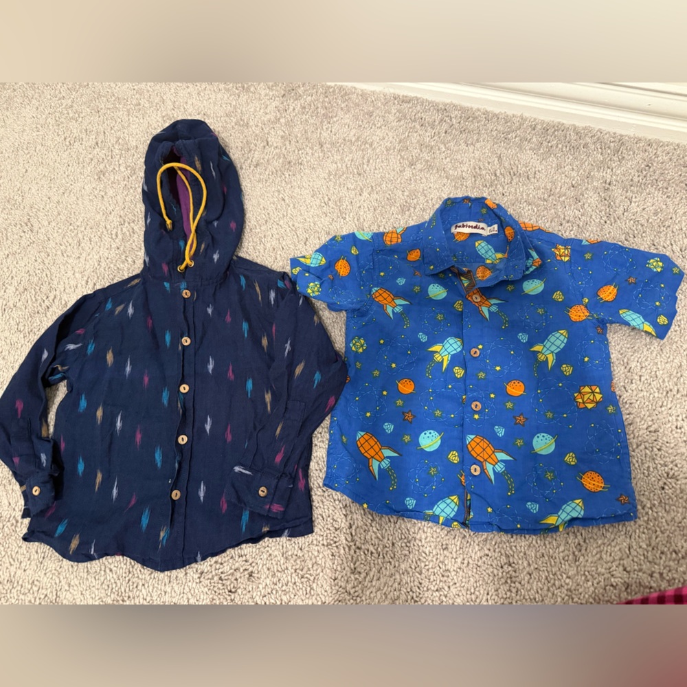 Set of 2 fabindia toddler shirts